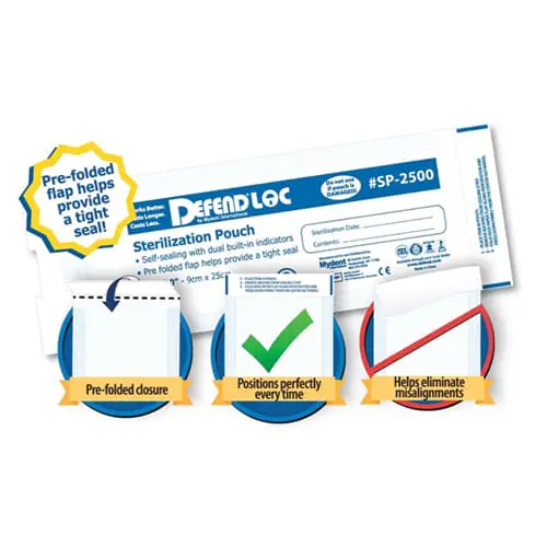 DEFEND+PLUS Sterilization Pouches – with Built-in Internal Indicator ...