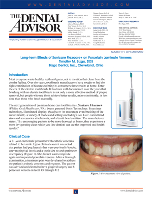 Long-term Effects of Sonicare FlexCare+ on Porcelain laminate Veneers