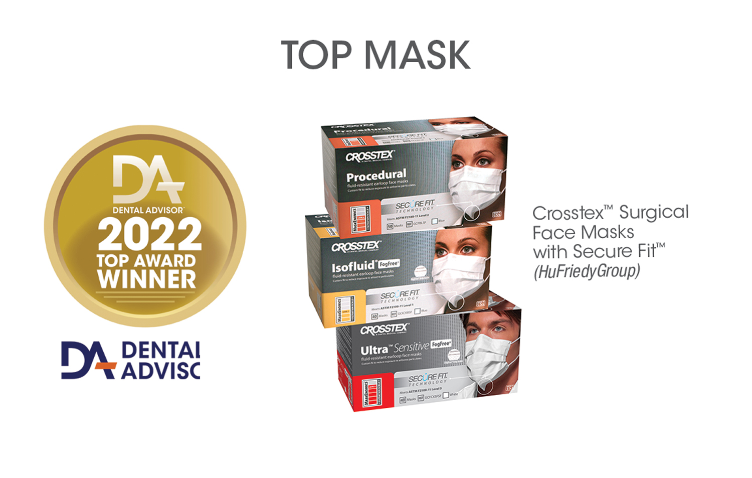 Crosstex Surgical Face Masks  with Secure Fit Technology